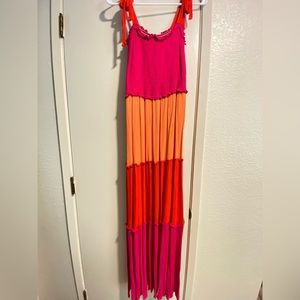 Maxi dress Sunmer dress fuchsia dress